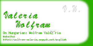 valeria wolfram business card
